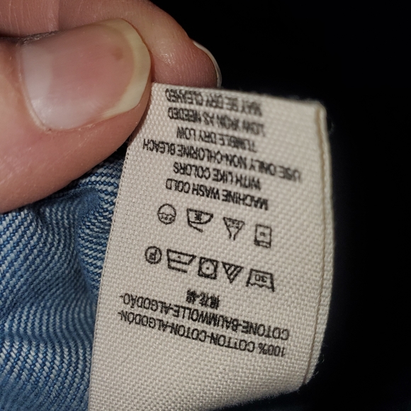 Free People Denim Tunic/ Dress long sleeve side pockets Sz S NWT - Picture 9 of 12